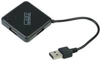 USB-концентратор CBR CH 132, разъемов: 4, 12.5 см, черный