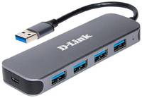 USB-концентратор D-Link DUB-1341 / C, разъемов: 4, черный
