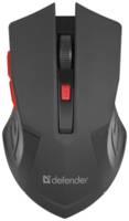 Беспроводная мышь Defender Accura MM-275, синий, 6 кнопок, 800-1600 dpi, черный / красный