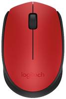 Беспроводная компактная мышь Logitech M171, красный / черный
