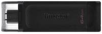 Флешка Kingston DataTraveler 70 64 ГБ, 1 шт., черный