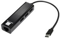 USB-концентратор 5bites UA3C-45-09BK, разъемов: 3, 10 см