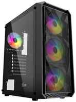 Powercase Корпус Mistral Edge, Tempered Glass, 4x 120mm 5-color fan, чёрный, ATX CMIEB-L4