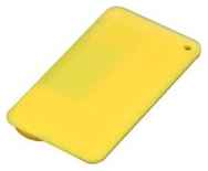 Флешка для нанесения логотипа виде пластиковой карточки (16 Гб  /  GB USB 2.0 Желтый / Yellow MINI_CARD1 Прямоугольная визитка доступна оптом)
