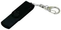 Поворотная флешка OTG с металлическим клипом в цвет корпуса (64 Гб  /  GB USB 2.0 / microUSB Черный / Black OTG031 Недорогая для андроида оптом)