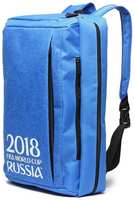 CROWN MICRO Сумка-рюкзак для ноутбука 15.6″ синяя с символикой ЧМ по футболу FIFA 2018 (CM-F-BBC9001)