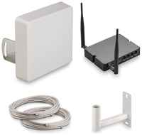 ZONG Комплект интернета 4G для дачи, офиса с роутером Kroks cat.6 до 300 Мбит/с до 8 км от БС