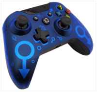 Dex Геймпад (джойстик, контроллер) беспроводной для Xbox One / One S / One X / PS3 / PC с символом Марса, голубой