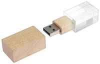 Флешка E 310 BL, 32 ГБ, USB2.0, чт до 25 Мб/с, зап до 15 Мб/с, кристалл в дереве