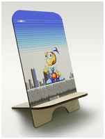 BrutBag Подставка для телефона из дерева c рисунком УФ Игры Dynamite Headdy ( Sega, Сега, 16 bit, 16 бит, ретро приставка) - 2379