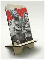 BrutBag Подставка, держатель для телефона из дерева c рисунком, принтом УФ игры UFC 4 (бои MMA, Хабиб, бокс, кикбоксинг, борьба, PS, Xbox, PC) - 185