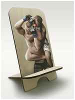 BrutBag Подставка, держатель для телефона из дерева c рисунком, принтом УФ игры UFC 4 (бои MMA, Хабиб, бокс, кикбоксинг, борьба, PS, Xbox, PC) - 183