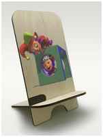 BrutBag Подставка, держатель для телефона из дерева c рисунком, принтом УФ Игры Eyepet и Друзья ( PS, Xbox, PC, Switch) - 2494
