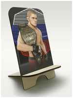 BrutBag Подставка, держатель для телефона из дерева c рисунком, принтом УФ игры UFC 4 (бои MMA, Хабиб, бокс, кикбоксинг, борьба, PS, Xbox, PC) - 188