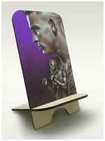 BrutBag Подставка, держатель для телефона из дерева c рисунком, принтом УФ игры UFC 4 (бои MMA, Хабиб, бокс, кикбоксинг, борьба, PS, Xbox, PC) - 187