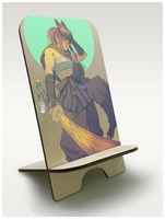 BrutBag Подставка, держатель для телефона из дерева c рисунком, принтом УФ Игры Nioh 2 ( PS, Xbox, PC, Switch) - 2016