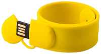 Подарочная флешка slap-браслет желтый 8GB