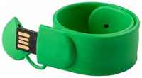 Подарочная флешка slap-браслет зеленый 8GB