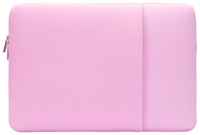 ZaMarket Чехол для ноутбука 15.6-16 дюймов, на молнии, из водоотталкивающей ткани, размер 39-30-2 см, розовый