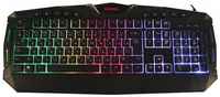 Клавиатура игровая проводная для компьютера Sonnen Q9M, Usb, 114 клавиш, 3 цвета подсветки, черная