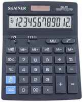 Калькулятор настольный большой 12-разрядный, SKAINER SK-111, двойное питание, двойная память, 140 x 176 x 45 мм