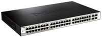 Коммутатор D-Link DGS-1210-52/F3A, 48 портов 10/100/1000 Base, 4 порта SFP, поддержка VLAN и IPv6