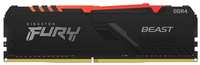 Память DDR4 8Gb 3200MHz Kingston KF432C16BBA/8 Fury Beast RGB RTL PC4-25600 CL16 DIMM 288-pin 1.35В single rank с радиатором Ret