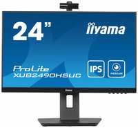 Монитор Iiyama 23.8″ ProLite XUB2490HSUC-B5 IPS LED 16:9 HDMI M/M Cam матовая HAS Piv 250cd 178гр/178гр 1920x1080 60Hz VGA DP FHD USB 4.9кг