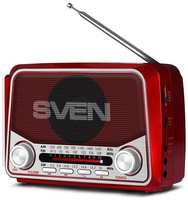 Портативная акустическая система Sven SRP-525, 3W, FM / AM / SW, USB, microSD, фонарь, серый
