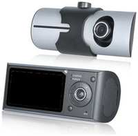 Видеорегистратор 2 камеры с GPS, HD 1280x480P, TFT 2.7, обзор 132град