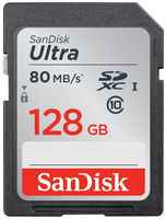Карта памяти SanDisk SDXC 128 ГБ Class 10, UHS-I U1, R 80 МБ/с, 1 шт