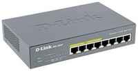 D-LINK L2 Unmanaged Switch with 8 10/100/1000Base-T ports (4 PoE ports 802.3af/802.3at (30 W), PoE Budget 6
