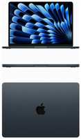 Apple MacBook Air M3 2024г 15,15.3 дюймов ″, Apple M3 (8 CPU, 10 GPU), RAM 8 ГБ, SSD 256 ГБ, macOS, (MacBook Air M3 15 8/256 Midnight), Английская раскладка клавиатуры