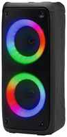 Perfeo Bluetooth-колонка ″DUAL RING″ 4″ LED, FM, MP3 USB/microSD, AUX, TWS, MIC, 10Вт, черная