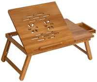 Стол для ноутбука Дарим красиво Складной, коричневый