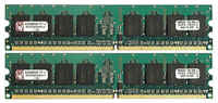 Оперативная память Kingston 2 ГБ (1 ГБ x 2 шт.) DDR2 800 МГц DIMM CL6 KVR800D2N6K2 / 2G