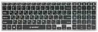 Беспроводная клавиатура Gembird KBW-2 серебристый, английская / русская (ANSI)