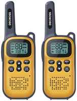 Комплект из двух радиостанций Decross DC43 Yellow Twin EU без Зарядного устройства с возможностью работы на батарейках