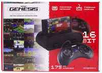 Игровая приставка Retro Genesis Modern mini черная + 175 встроенных игр, 2 геймпада