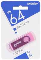USB Flash Drive 64Gb - SmartBuy UFD 2.0 Twist Pink SB064GB2TWP