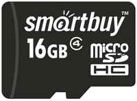 Карта памяти SmartBuy microSDHC 16 ГБ Class 4, R/W 30/10 МБ/с, адаптер на SD, черный