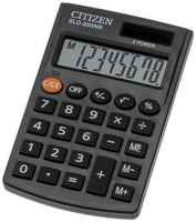 Калькулятор карманный Citizen SLD-200NR, 8 разр, двойное питание, 62*98*10мм, черный