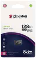 Карта памяти Kingston microSDHC 128 ГБ Class 10, V10, A1, UHS-I U1, R 100 МБ/с, 1 шт., черный
