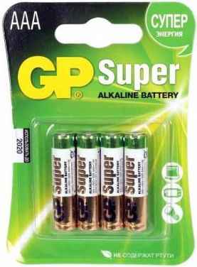 Батарейки GP Super Alkaline AAA 4 шт 24ARS-2SB4