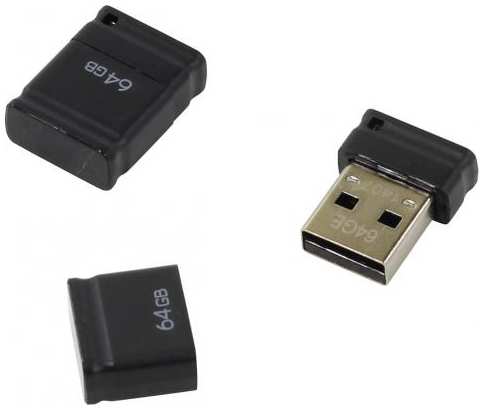 Флешка USB 64Gb QUMO NanoDrive USB2.0 черный QM64GUD-NANO-B 203034299