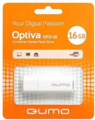 Флешка USB 16Gb QUMO Optiva 01 USB2.0 белый QM16GUD-OP1-white