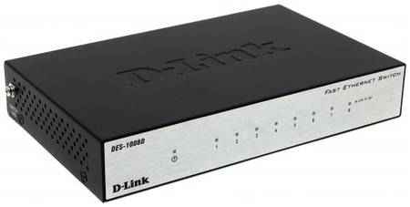 Коммутатор D-LINK DES-1008D/L2B неуправляемый 8 портов 10/100Mbps 203038242