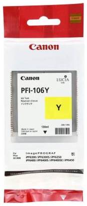 Картридж Canon PFI-106 Y для iPF6300S / 6400 / 6450 желтый 6624B001