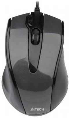 Мышь проводная A4TECH N-500F-1 V-Track Padless серый чёрный USB