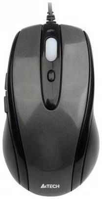 Мышь проводная A4TECH N-708X-1 V-Track Padless чёрный серый USB 203046659